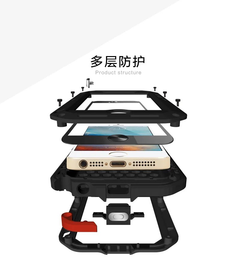 Модный бренд Алюминий металлический корпус для Apple IPhone 5 5S SE мощный ударопрочный