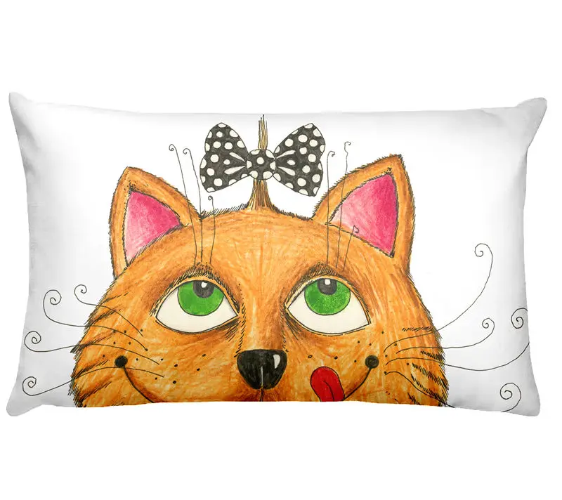 Маленькая Собака Щенок Кот печатных поясная подушка мультфильм животных