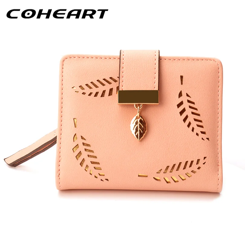 Модный кошелек COHEART из нубука женский маленький Женский искусственной кожи