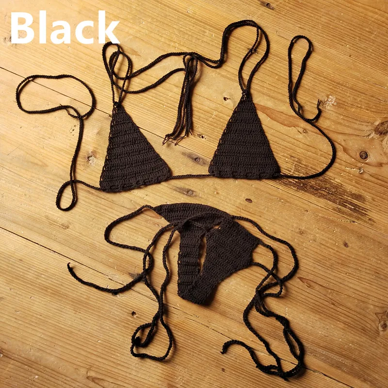 Хлопок, 13 цветов, ручная вязка, микро купальник, женский, экстремальный, мини, сексуальный бикини, набор, для загара, бикини