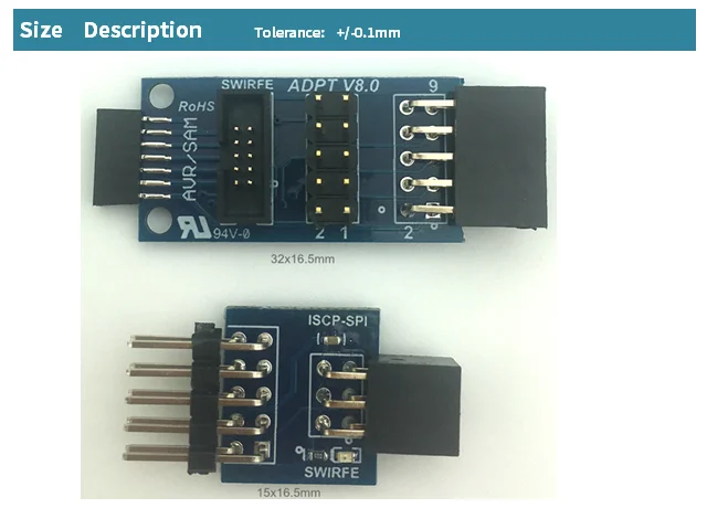 ISCP-SPI ATJTAGICE3 atatmel-ice-adpt AVR atmel-ice-кабель jlink SAM плата передачи 10pin 6pin 1,27 мм 2,54 мм