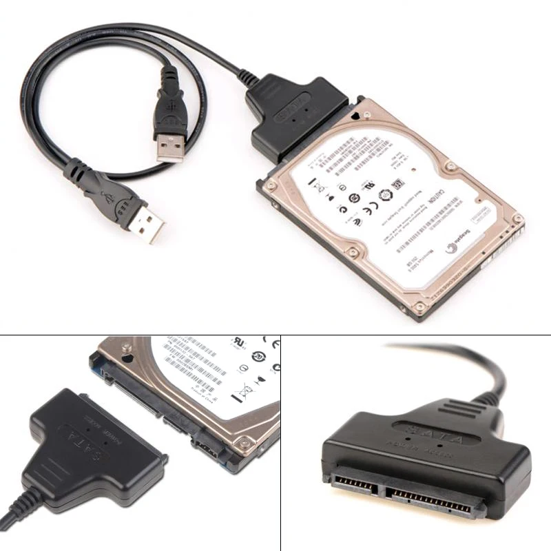 Кабель адаптер конвертер аксессуары для ноутбуков разъем Sata USB 2 0 на 3 SATA 15 + 7