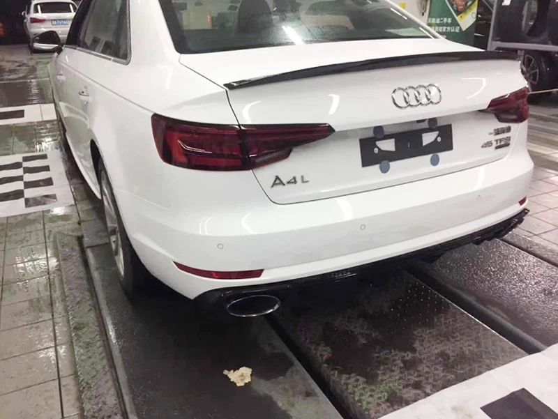 Для Audi A4 B9 S Производительность украшение автомобиля Высокое качество углеродного волокна задний багажник спойлер