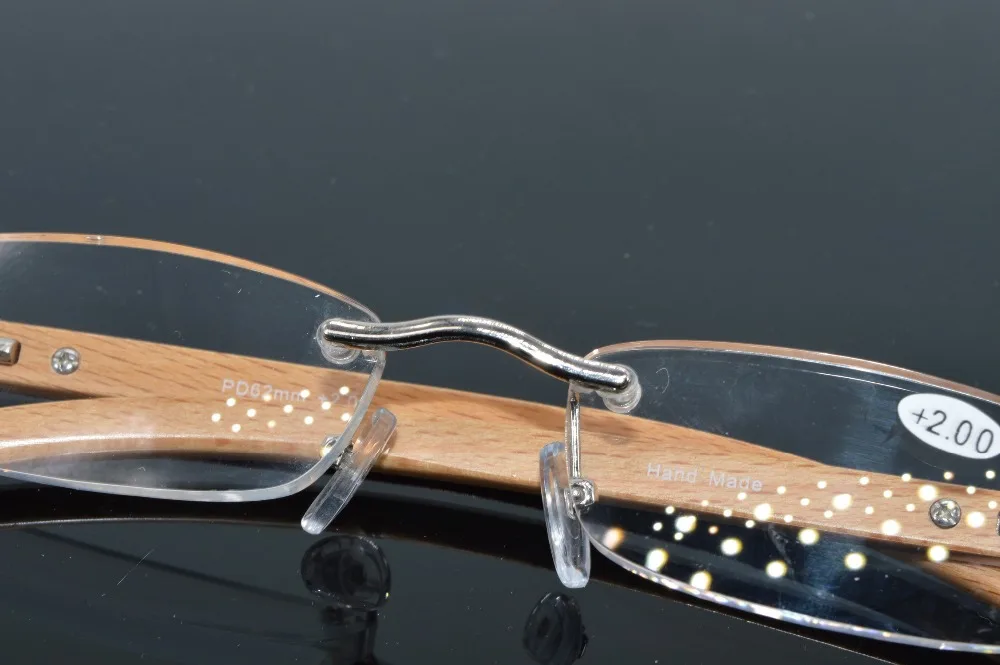 Очки для чтения с деревянными дужками без оправы + 2019 1 0 5 2 3 4 0|reading glasses|glasses readingwoman