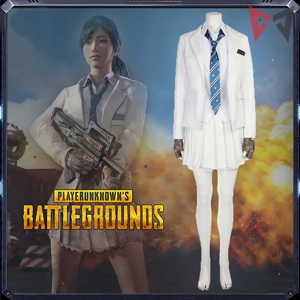 Новый игровой костюм PUBG для косплея короткая юбка игр на поле битвы студентов