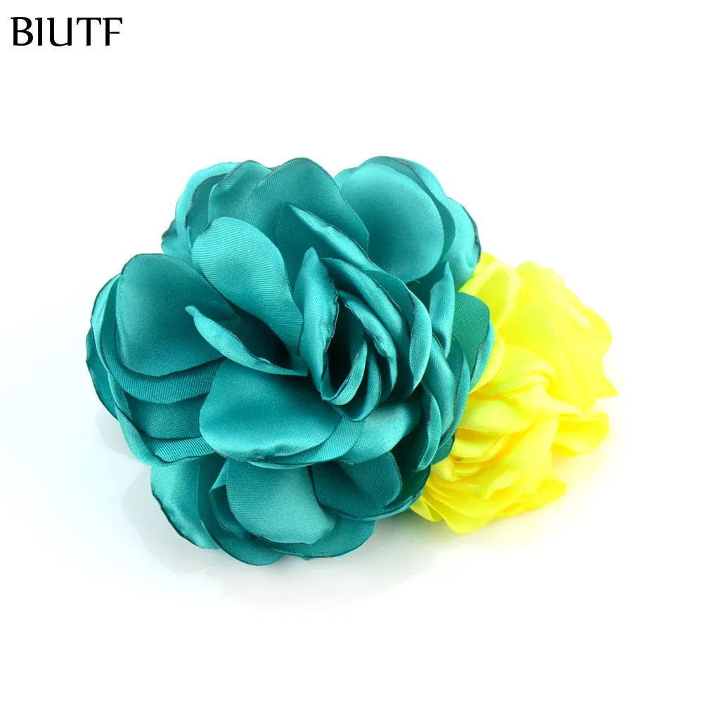 5 шт./лот заколки для волос девочек винтажный сгоревший цветок розы с клипсами