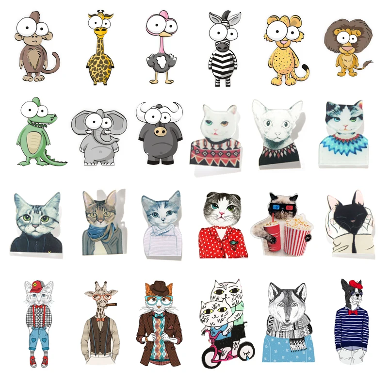 1 шт. мультфильм животные значок для одежды значки на украшение рюкзака акриловые