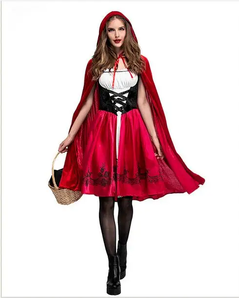 

Free shipping Little Red Riding Hood cosplay fashio dress