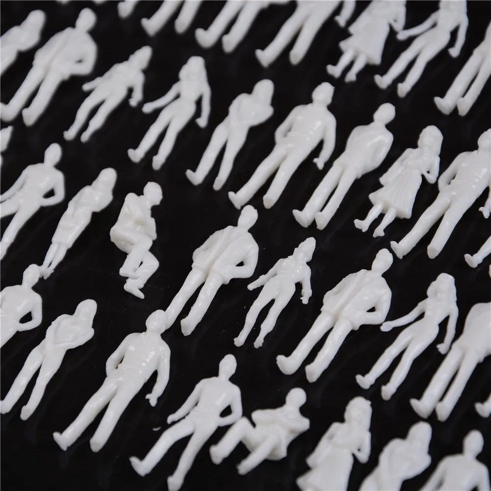 

10pcs/pack ABS plastic peoples miniature white figures Architectural model 1:50 scale model human scale HO model