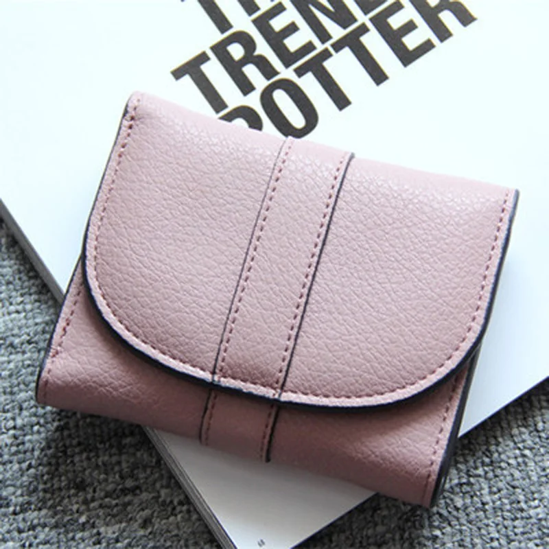 2020 женские кожаные кошельки Модный женский короткий клатч сменный кошелек на