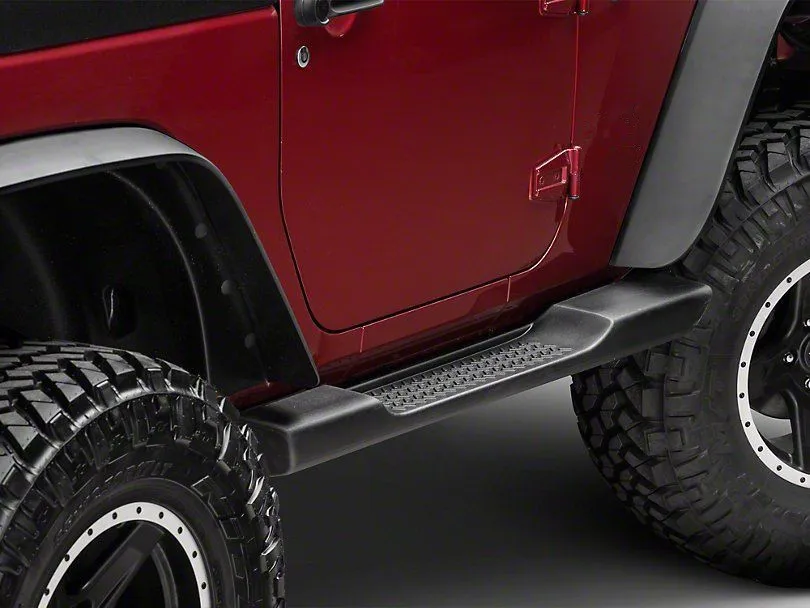 Oe завод Стиль литые боковые ступени черный для 2007-2018 Jeep Wrangler Jk 2 двери | Автомобили