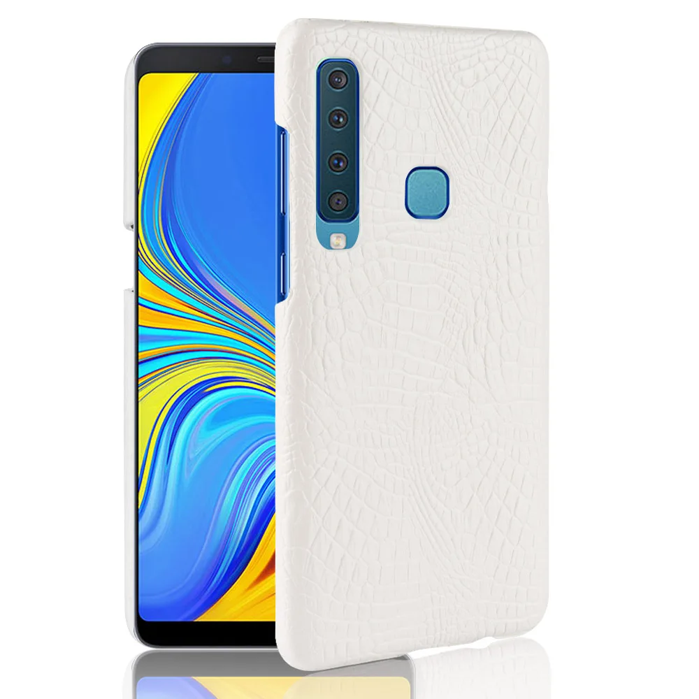 Крокодил футляр для samsung Galaxy A9 2018 крокодил случаи Жесткий Стенд задняя крышка