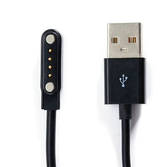 Черный 4-разъемный магнитное всасывание зарядка через usb кабель для умные часы с поддержкой Bluetooth совместимы K88H K89 KW18 KW88 GT88 G3 GT68 часы USB кабель - Цвет ремешка: Черный