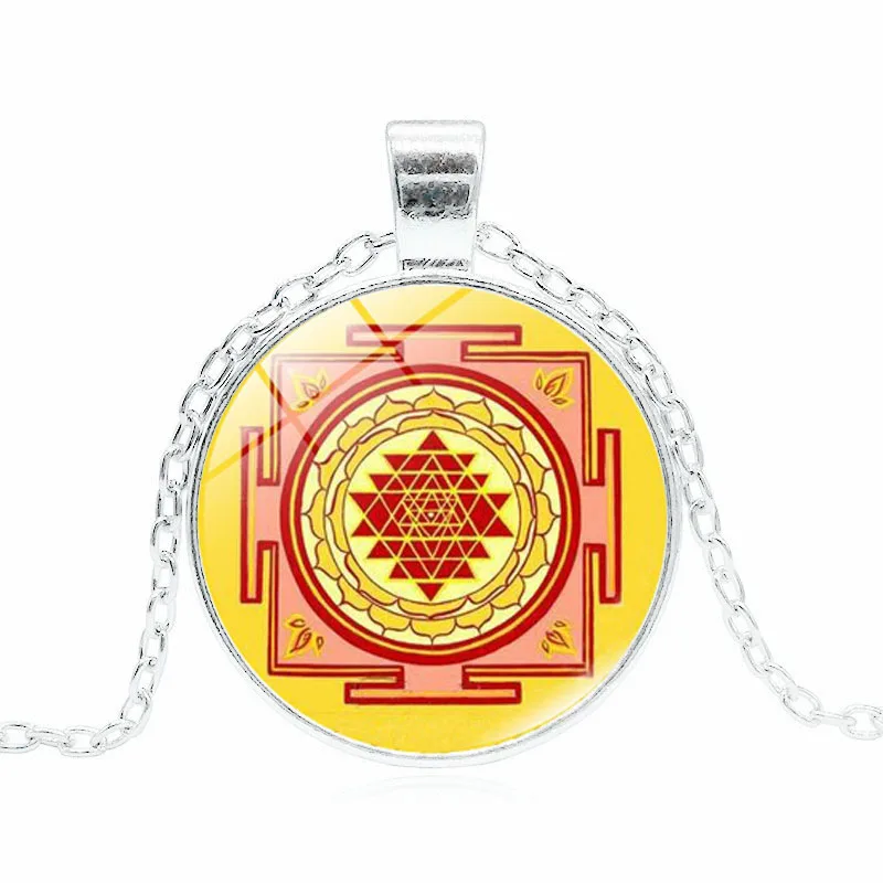XUSHUI XJ SriYantra ожерелья для женщин духовные ювелирные изделия стеклянный купол