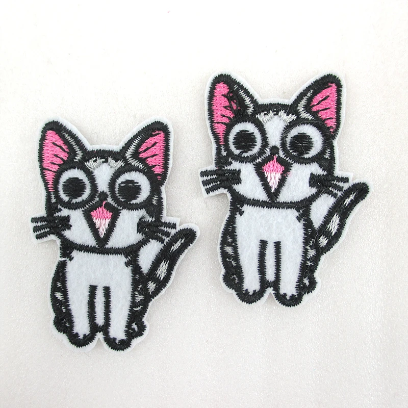 Животное кошка сова кролик вышивка нашивка на одежду патч аппликация цветок DIY