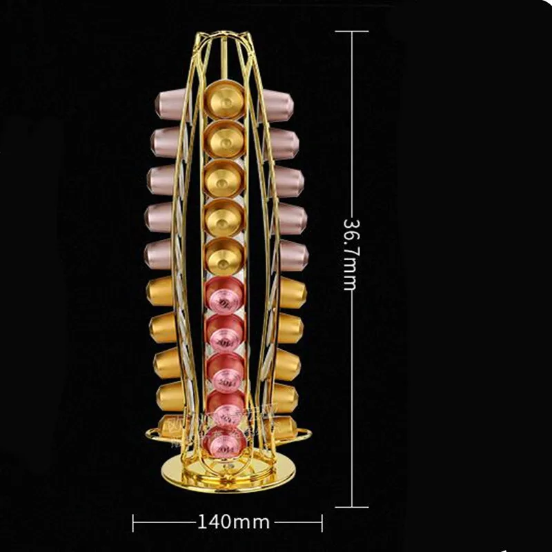 

Coffee Pod Holder Dispenser Coffee Capsules Dispensing Tower Stand Fits Nespresso Capsule Storage Coffee Filter Holder 2019