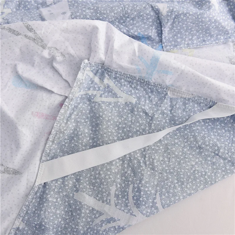 100% хлопок мультяшный светильник синий + белый с рисунком рождественской елки