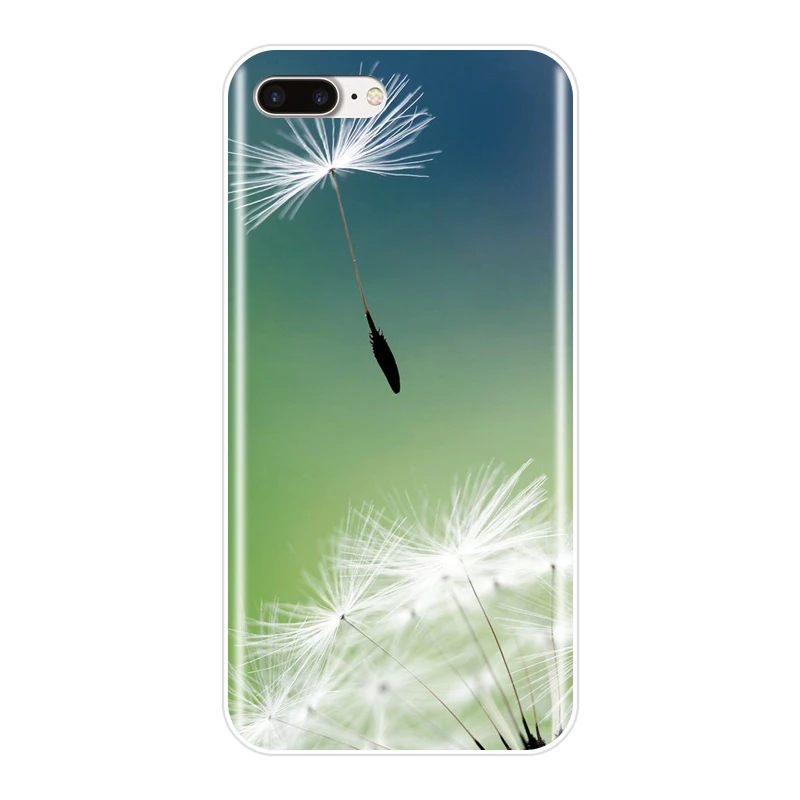 Phone Case For Apple iPhone X XR XS MAX 8 7 6S 6 S Flower Dandelion Purple Soft Silicone Back Cover Plus | Мобильные телефоны и