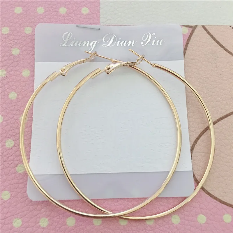 Большие круглые серьги простая личность леди европейцы и американцы