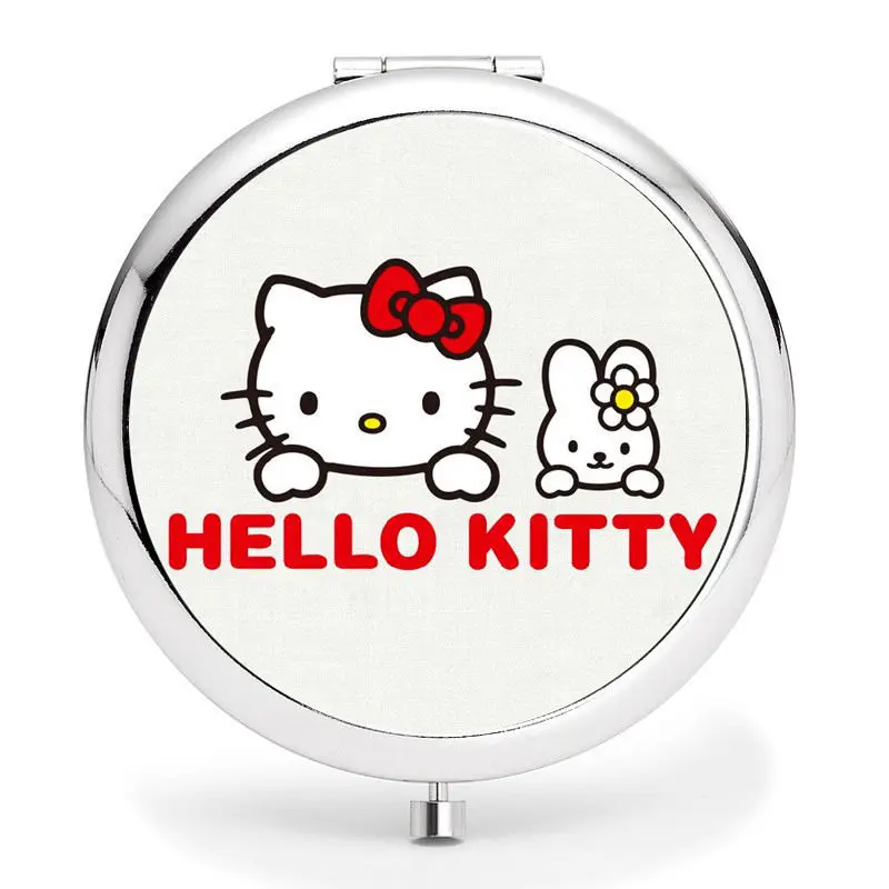 Новое блестящее компактное двустороннее зеркало Hello Kitty/зеркало для макияжа с