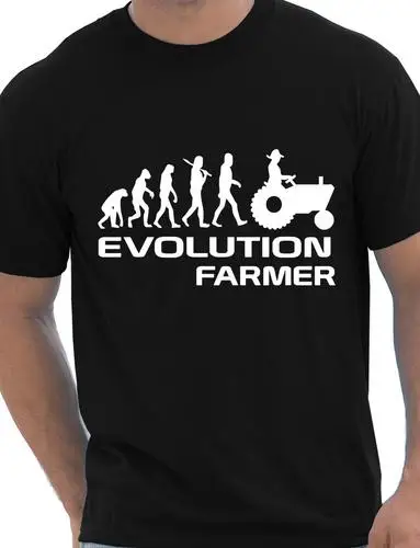 Мужская футболка Evolution Of фермерское хозяйство подарок больше размеров и