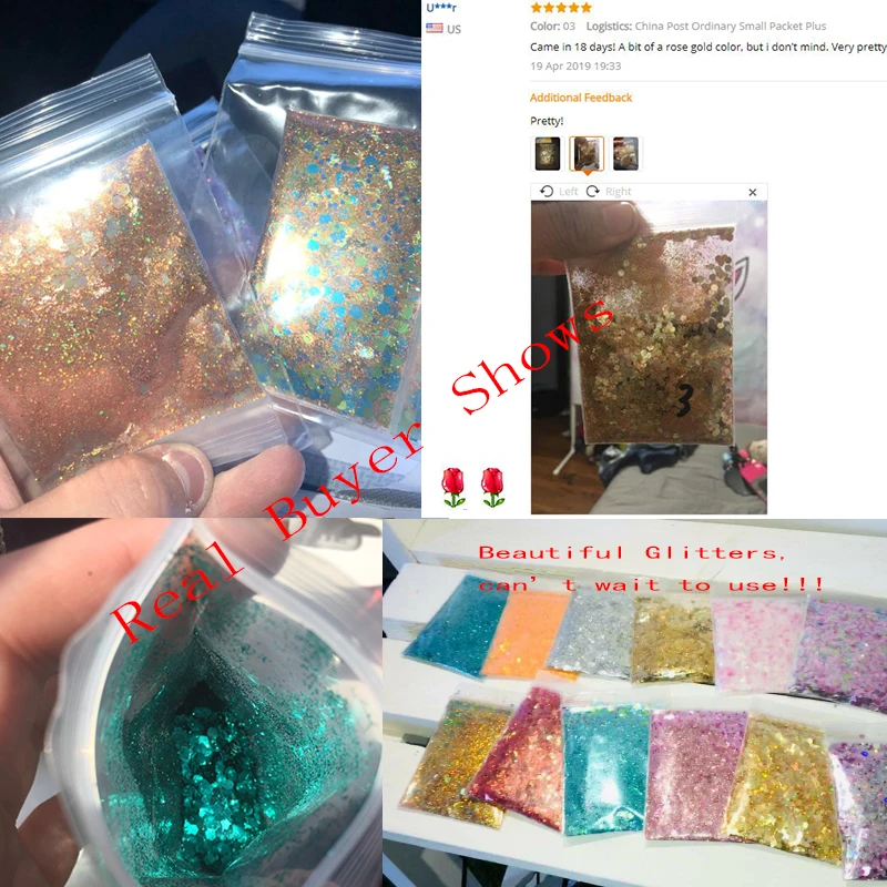 10 г/пакет праздничные блестящие смешанные тени для макияжа блеск Русалка