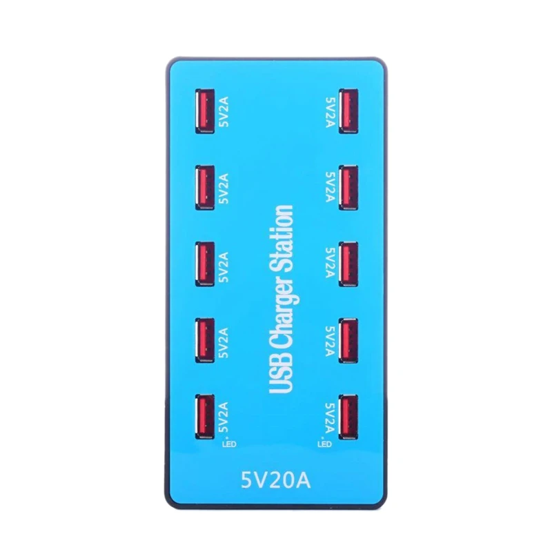 Новое зарядное устройство Usb 100 Вт 10 портов 20A умная настольная зарядная станция