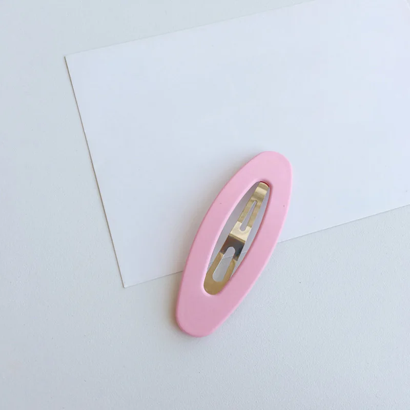Ellipse Pink Аксессуары для волос акрил прямоугольные цвета скраб эллипс подарки корейский BB зажимы изящная бахрома 1 шт/2 шт карамельный цвет - Цвет: Ellipse Pink