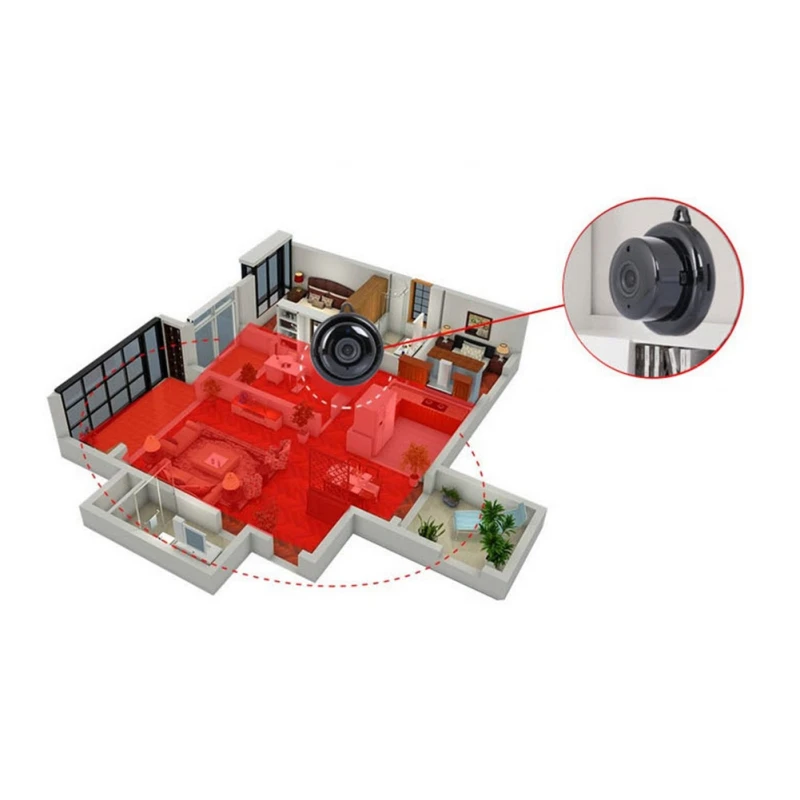 Беспроводная сетевая камера безопасности 1080p Hd мобильный телефон Remote Monitor Mini Night