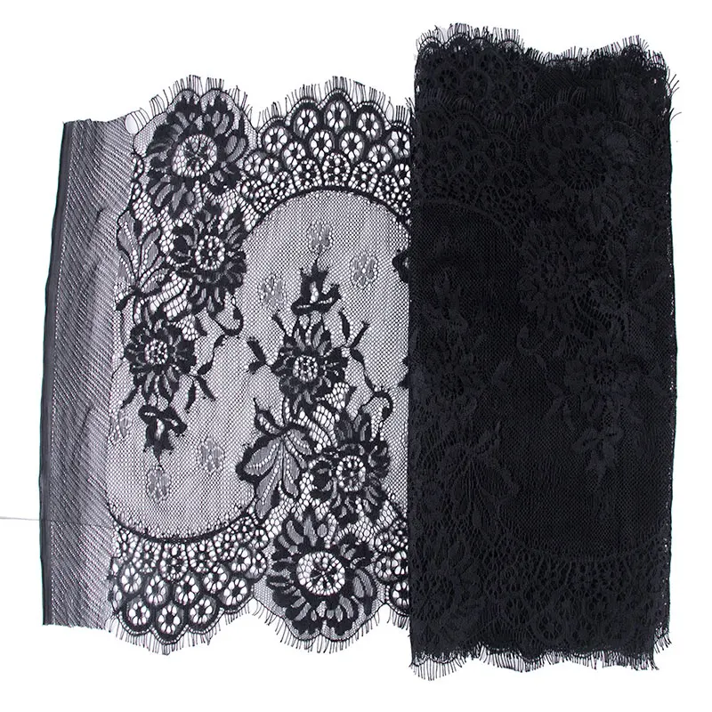 Smiry 3 ярда ресниц белая/черная сетка с кружевной отделкой кружевная лента