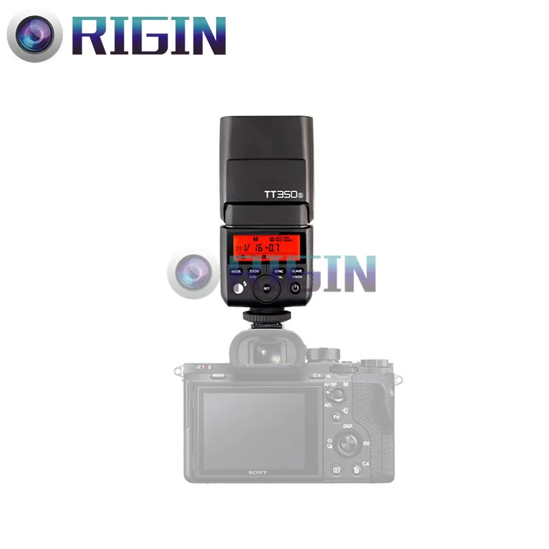 Godox Мини Вспышка Bulit-in 2,4G Беспроводная X система ttl TT350S высокая скорость 1/8000 s GN36+ s-тип кронштейн+ софтбокс комплект для Sony