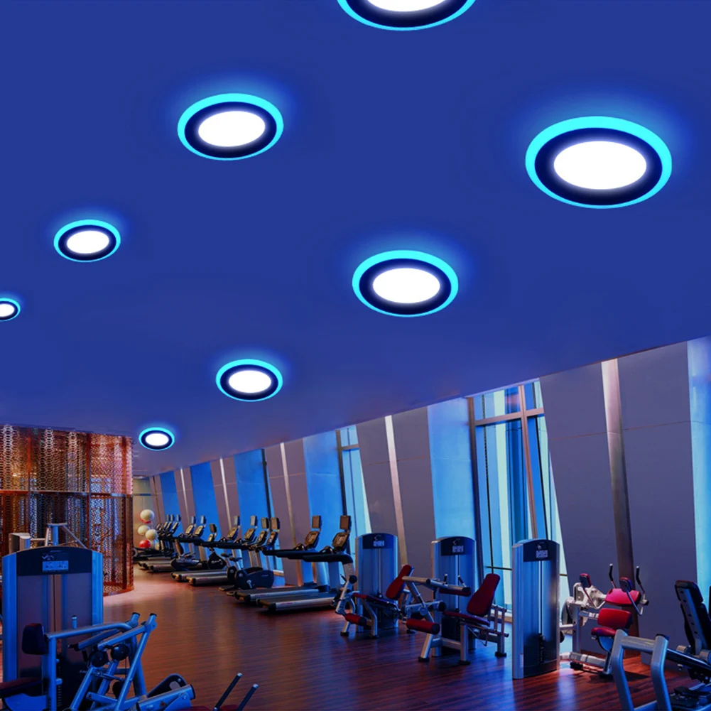 

Tsleen Slim Recessed Ceiling Lamp 5W LED Panel Light Round Square White+RGB Gallery Parlour Lighting 3W/6W/12 W