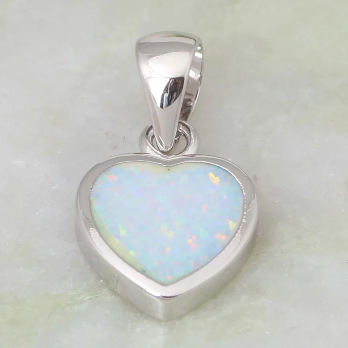 Высокое качество поставщиков серебряный цвет ювелирные изделия Сердце Белый