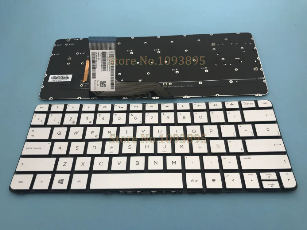 Новая испанская клавиатура для ноутбука HP Spectre X360 13 4000 4100 13T с серебряной