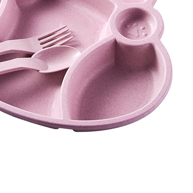 3 шт./компл. детский набор посуды для кормления детей тарелка Ложка Вилка