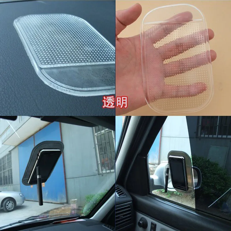 Оптовая 2018 Мода Мощная Силикагелевая Магическая Клейкая Подушка Антискользящий Нескользящий Коврик для Автомобильного Видеорегистратора GPS в Розничной Упаковке