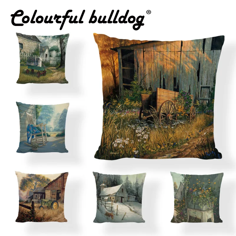 Наволочка в стиле кантри 17 х17 дюймов|cushion cover|decorative cushion coverspillowcase covers |