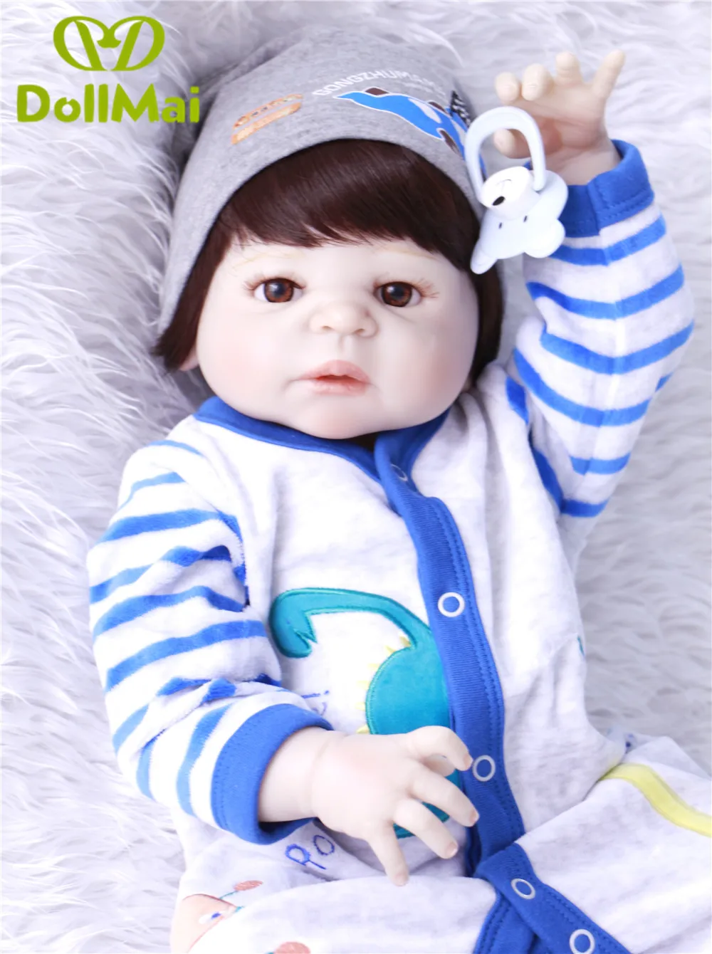NPK 23 &quotПолное Тело силикона Reborn Baby boy reborn кукла игрушки bathe Play домашние куклы для