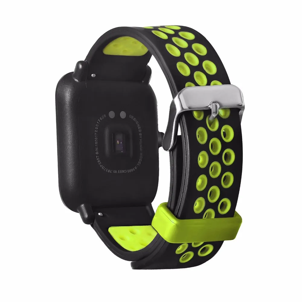 20 мм сменный спортивный силиконовый ремешок для часов Xiaomi Huami Amazfit браслет
