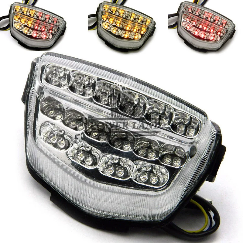 Интегрированный Светодиодный задний фонарь для мотоцикла с поворотными