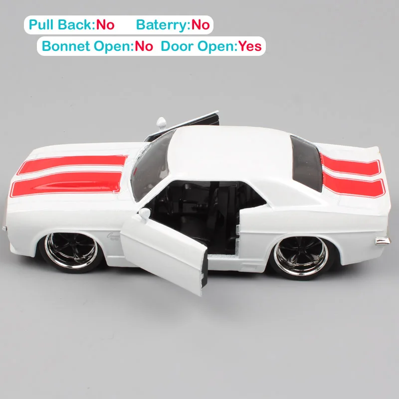 Модель винтажного автомобиля Jada bigtime 1969 в масштабе 1:32 для Chevrolet Chevy Camaro SS