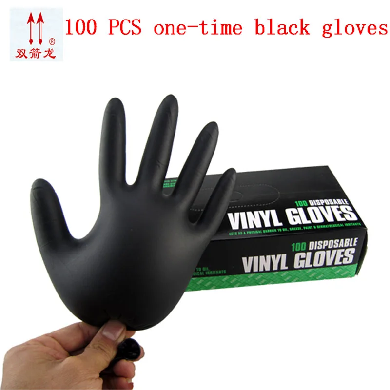 Одноразовые перчатки масляные черные нитриловые одноразовые 100 шт./лот