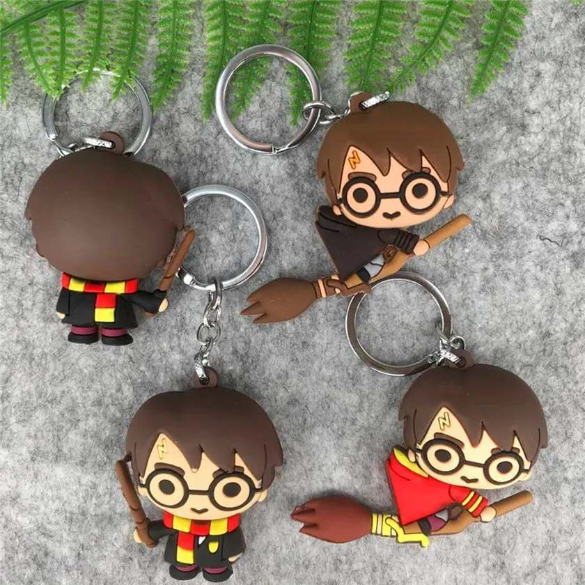 Harri Potter Q версия брелок Гермиона Рон Добби Волдеморт брелок Мягкая Подвеска из ПВХ Брелок фигурка игрушки