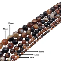 natural stone tawny veins loose beads round agates onyx diy beaded for women jewelry making bracelets necklaces j129