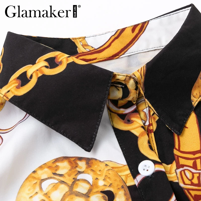 Женское платье мини Glamaker винтажное облегающее на шнурках с цепным принтом в