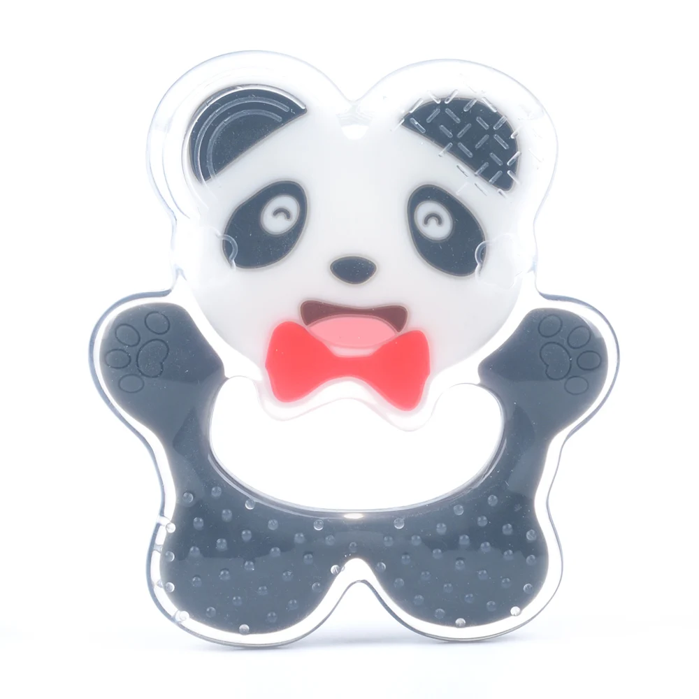 liquid panda LOFCA 1 шт. Прорезыватели для зубов мультфильм жидкий мороженое силиконовая подвеска-прорезыватель подвеска с кулоном в виде фигурки енота аксессуары детские игрушки-Жвачки DIY - Цвет: liquid panda