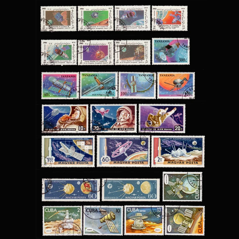 50 шт./лот неиспользованные почтовые штампы с почтовым знаком в аэрокосмическом