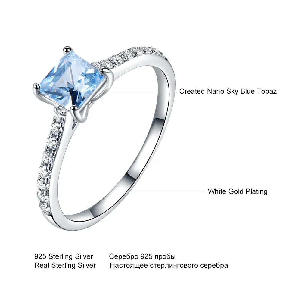 Женское кольцо из серебра 925 пробы с голубым топазом|ring 925|ring forrings for women |