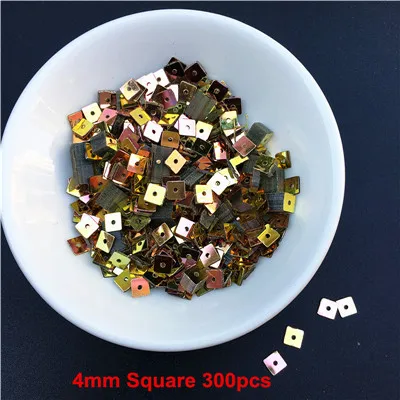 4mm Square 10 г/упак. смешанные цветы сливы Шестерня квадратная форма клевера свободная тесьма с пайетками для шитья свадьбы ремесло Женская одежда Аксессуары - Цвет: 4mm Square