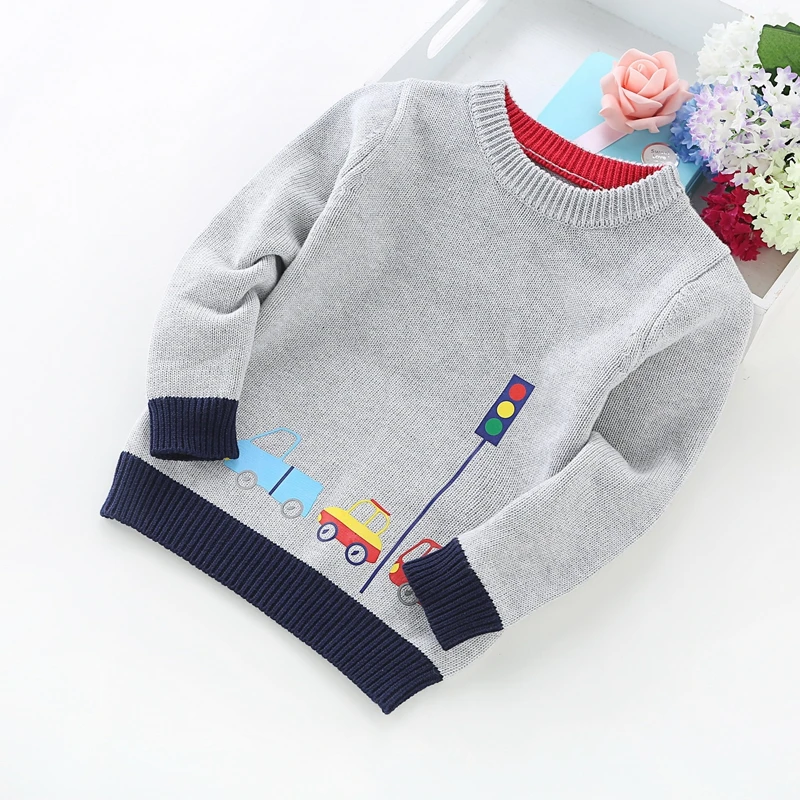 grey Новые модные свитера для мальчиков Одежда для мальчиков 2-5 лет#8011 - Цвет: grey